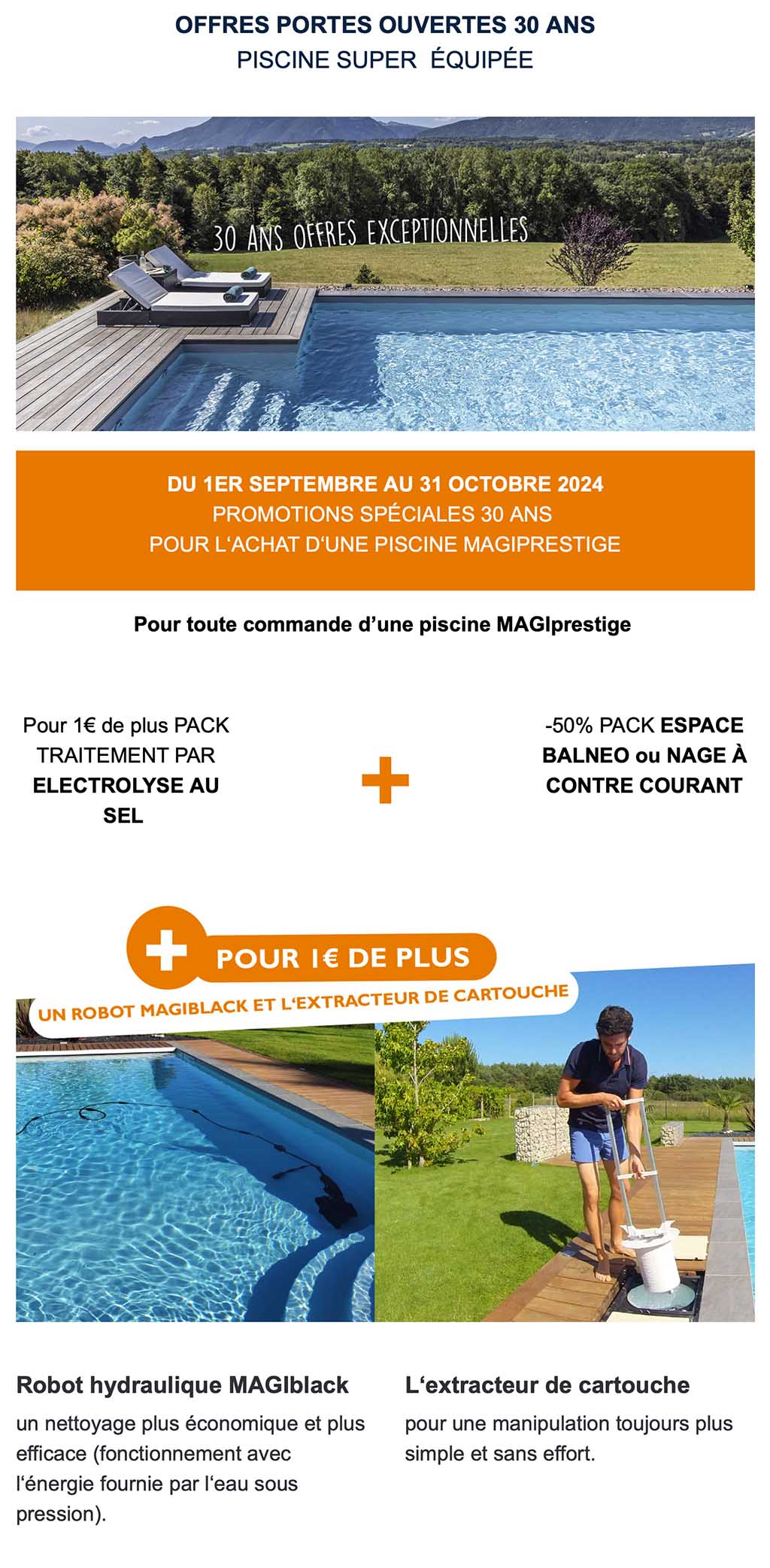 OFFRES PORTES OUVERTES 30 ANS PISCINES MAGILINE 